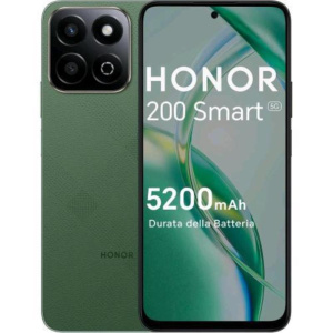 Honor 200 smart 5g dual sim 6.8 octa core 256gb ram 4gb 5g vodafone italia forest green