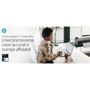 Hp 3ed77a 712 ink ciano cartridge 3pack