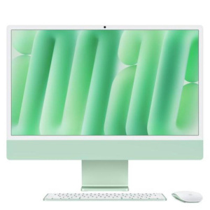 Apple imac 2024 24 retina display 4.5k all in one 23.5 chip apple m4 cpu 10-core gpu 10 core ram 24gb ssd 512gb wi-fi 6e-gigabit lan italia verde