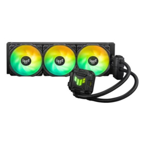 Asus tuf gaming lc 360 argb dispositivo di raffreddamento a liquido all-in-one, cooler cpu, supporto intel lga 1700 e amd am5, 3 ventole tuf gaming argb da 120 mm, aura sync, nero