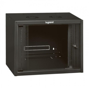 Armadio box da parete legrand 6u 358x600x450 porta in vetro ral 7016