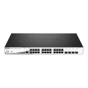 D-link dgs-1210-28mp switch 28 porte 24 x 10/100/1000 (poe+) + 4 x gigabit sfp montabile su rack