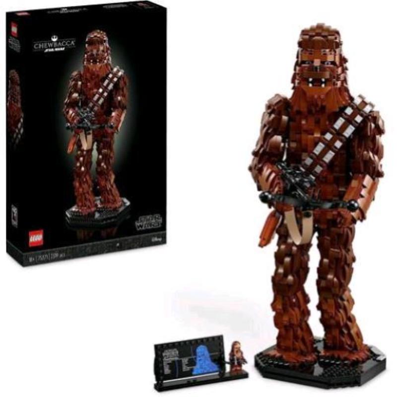 Lego star wars chewbacca altoo 46 cm con balestra da costruire e una minifigura