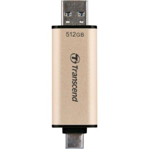 Transcend fetflash chiavetta usb-a usb-c 512gb usb3.2 tlc high speed rose gold