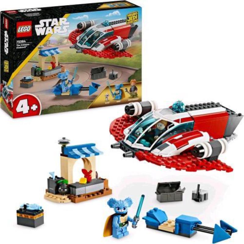 Lego star wars the crimson firehawk set con astronave da costruire veicolo speeder bike e 3 personaggi