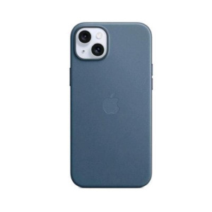Apple iphone 15 plus custodia magsafe in tessuto finewoven pacific blue
