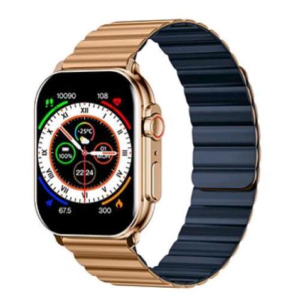 Imiki sf1 smartwatch 2.01 touch screen cardiofrequenzimetro monitoraggio dello stress cassa rose gold cinturino rose gold blu