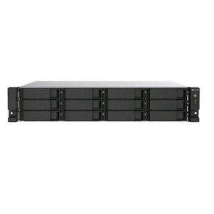 Qnap ts-1273au-rp-8g nas chassis rack 2u amd ryzen embedded v1500b 2.2ghz ram 8gb-12bay hdd/ssd 2.5/3.5-2xrj-45 black