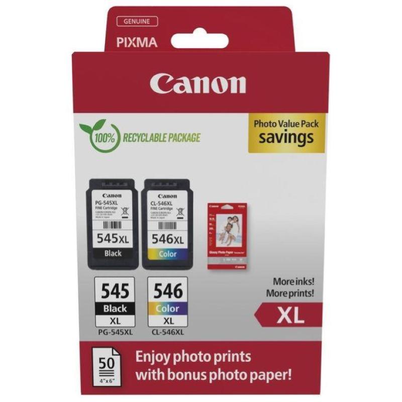 Canon pg-545 xl - cl-546 xl cartuccia d`inchiostro photo value pack