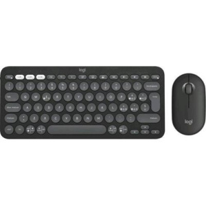Logitech pebble 2 combo tastiera mouse incluso rf senza fili bluetooth qwerty indiano grafite