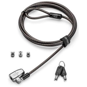 Kensington lucchetto con chiave clicksafe 2.0 3 in 1 per dispositivi con slot t-bar standard nano o wedge cavo 1.8 mt nero