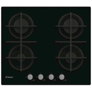 Candy cvg6b piano cottura a gas 4 fuochi piano in vetro temperato nero