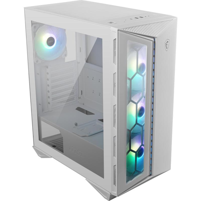 Msi cas mpg gungnir 110r midi tower atx, micro atx, mini-itx trasparente bianco