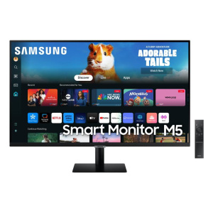 Samsung smart monitor m5 s27dm500 nero – 27“ display va, fhd (1920 x 1080), 60hz, 4ms, inclinabile, 2 x hdmi (1.4), 2 x usb-a, smart tv, gaming hub