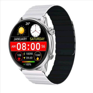 Imiki tg2 smartwatch 46mm 1.43 amoled touch magnetic strap silver