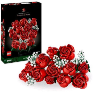 Lego icons bouquet di rose set di fiori finti da costruire