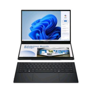 Asus zenbook duo ux8406ca-pz213x 14 oled 3k touch screen 2880 x 1800 intel core ultra 9 285h ram 32gb-ssd 1tb nvme-intel arc graphics-wi-fi 7-win 11 prof (90nb14x1-m00bn0)