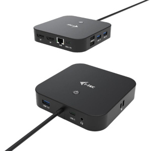 I-tec usb-c hdmi dual dp docking station con power delivery 100 w universal charger 100w