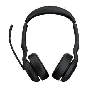 Jabra evolve2 55 duo ms link380 cuffie stereo con micofono wireless bluetooth a padiglione cancelazione attiva del rumore con base di ricarica usb-a black
