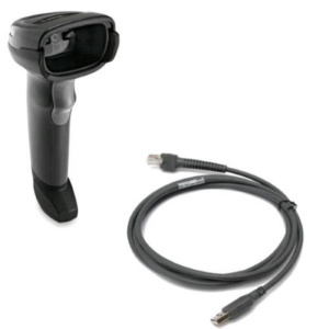 Zebra ds4608-sr lettore di codici a barre portatile 1d/2d led usb kit scanner + cavo usb nero
