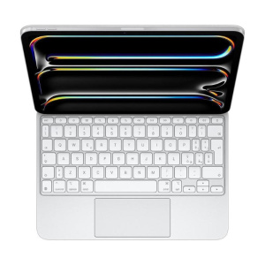Apple magic keyboard ipad pro 11 (m4) custodia e tastiera con trakpad retroilluminato apple smart connector italiana bianco