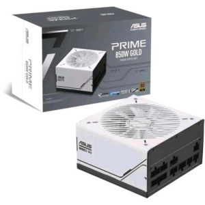 Asus prime 850w gold alimentatore modulare per pc 850w di potenza pcle gen 5.0 80 plus gold standard atx 3.0 ventola con doppio cuscinetto a sfera bianco prime-850w-gold