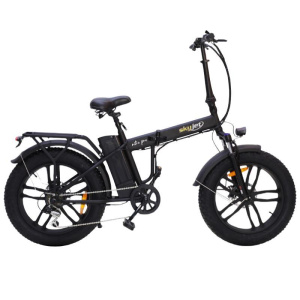 Sky jet bicicletta elettrica pieghevole 250w ruote da 20 x 4 telaio in acciaio cerchi in lega display lcd freni a disco autonomia 45 km nero