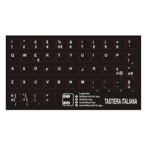 Adesivi tastiera italiana stickers netbook/notebook – tasti piccoli ita qwerty