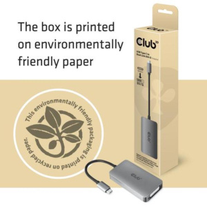 Club3d cac-1510-a adattatore attivo da usb 3.2 gen1 type-c a dual link dvi-d hdcp off versione s-b per display apple cinema
