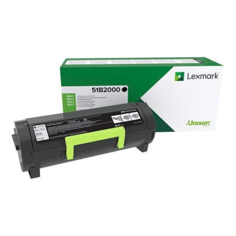 Lexmark 51b2000 toner originale nero per mx317dn / mx417de / mx517de 2.500 pagine
