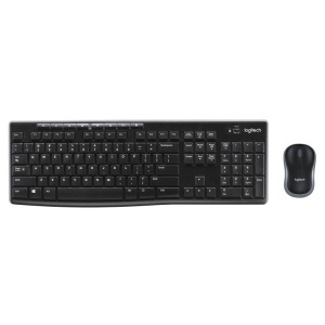 Logitech wireless combo mk270 tastiera mouse incluso usb azerty francese nero