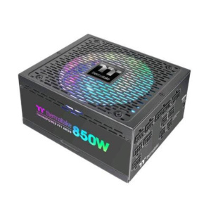 Thermaltake toughpower pf1 alimentatore 850w argb 80 plus platinum completamente modulare con ventola rgb da 18 led black