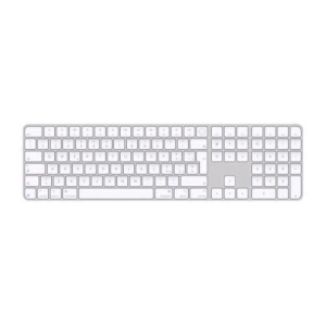 Apple magic keyboard tastiera senza fili bluetooth-usb-c con touch id e tastierino numerico per mac con chip apple qwerty italiana bianco