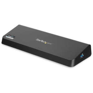 Startech docking station laptop universale usb 3.0 a doppia uscita video 4k displayport – hdmi gbe + porta usb a ricarica rapida