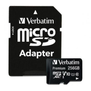 Verbatim microsdxc 256gb c10 u1 con adattatore