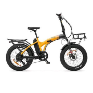 Jeep sonoran bicicletta elettrica pieghevole 250w ruote da 20 autonomia 80 km freni a disco con portapacchi nero giallo