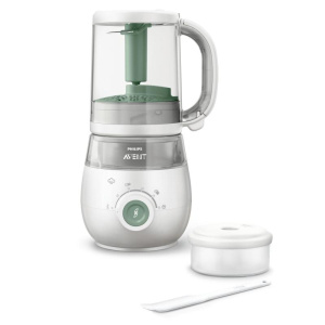 Philips scf885/01 easy cuoicipappa 4 in 1 400w cucina a vapore frulla scongela e riscalda capacita` 1 lt bianco
