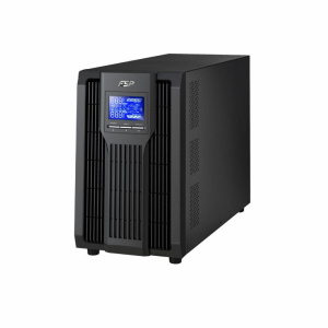 Ups fsp fortron champ 2k tower 2000va/1800w online pure sinewave lcd converter/eco mode snmp usb rs-232 4*12v/9ah 4*iec