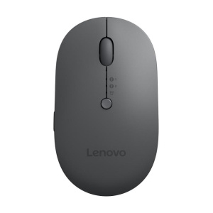 Lenovo x9 edition mouse ottico multi-device senza fili 2.4 ghz + bluetooth 5.0 ricevitore wireless usb-c 4 pulsanti grigio