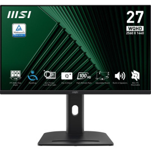 Monitor msi pro mp275qpg 27“ ips wqhd 2560×1440 100hz 1ms nero per ufficio