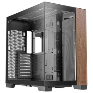 Antec c8 wood full tower pannello frontale in legno marrone e pannelli laterali e frontali in vetro senza cuciture compatibile rtx 40
