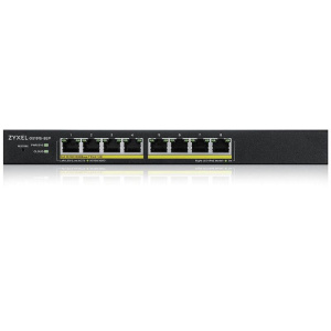 Switch zyxel gs1915-8ep-eu0101f 8p gigabit poe-nebulaflex – (erog.poe fino 60w)-supp.ipv6,vlan – design senza ventole, desktop
