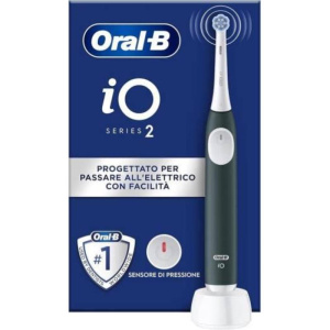 Oral-b io 2 spazzolino elettrico verde con 1 testina di ricambio e micro-vibrazioni
