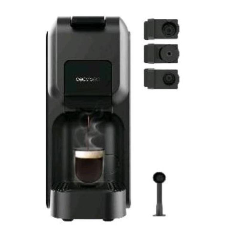 Cecotec freestyle compact macchina da caffe` espresso 1350w 4 in 1 adatta per caffÈ macinato dolce gusto nespresso e k-fee nero