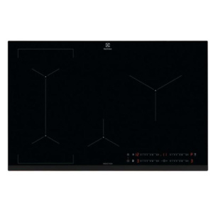 Electrolux lil83441 piano cottura a induzione 80 cm 4 zone funzione hob2hood e funzione bridge comandi touch nero