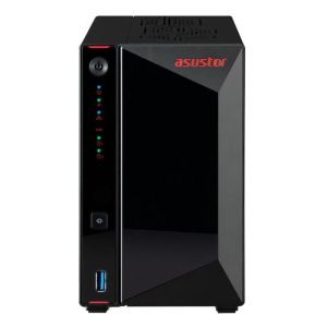 Asustor nas tower 2 bay + 4xm.2 nvme , intel celeron n5105 quad-core, 4gb ram (max 16gb), 2×2.5 gbe, 3xusb 3.2 gen-2 .. as5402t