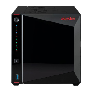 Asustor nas tower 4 bay + 4xm.2 nvme , intel celeron n5105 quad-core, 4gb ram (max 16gb), 2×2.5 gbe, 3xusb 3.2 gen-2 .. as5404t