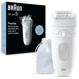 Braun silk-epil 5 epilatore elettrico 28 pinze wet and dry luce smart