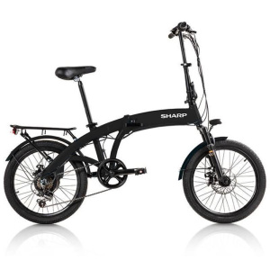 Sharp brno (bk-bm04e-b) foldable e-bike (nera) – bicicletta elettrica – ruote 20×2.25 – motore 250w 36v – batteria 36v 10ah certificata – telaio in alluminio – autonomia fino ad 45km