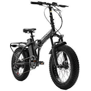 Sharp basel (bk-fm02e-b) foldable fat e-bike (black) – bicicletta elettrica – ruote 20×4 – motore 250w 36v – batteria 36v 13ah certificata – telaio in alluminio – autonomia fino ad 50km – forcella ammortizzata